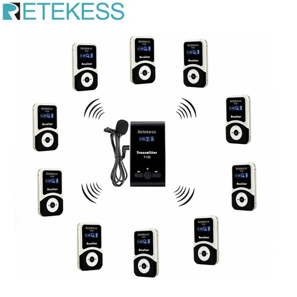 RETEKESS Wireless Tour Guide System FM Audio Language Interpretation System For Conference Church Museum Tour Guiding Education
RETEKESS Wireless Tour Guide System FM Audio Language Interpretation System For Conference Church Museum Tour Guiding Education