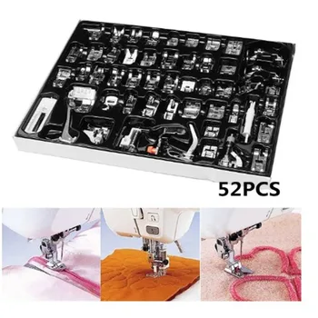 52pcs Black Professional Sewing Machine Presser Feet Kit Presser Foot Sew Kit Braiding Blind Stitch Over Lock Zipper Ruler
52pcs Black Professional Sewing Machine Presser Feet Kit Presser Foot Sew Kit Braiding Blind Stitch Over Lock Zipper Ruler