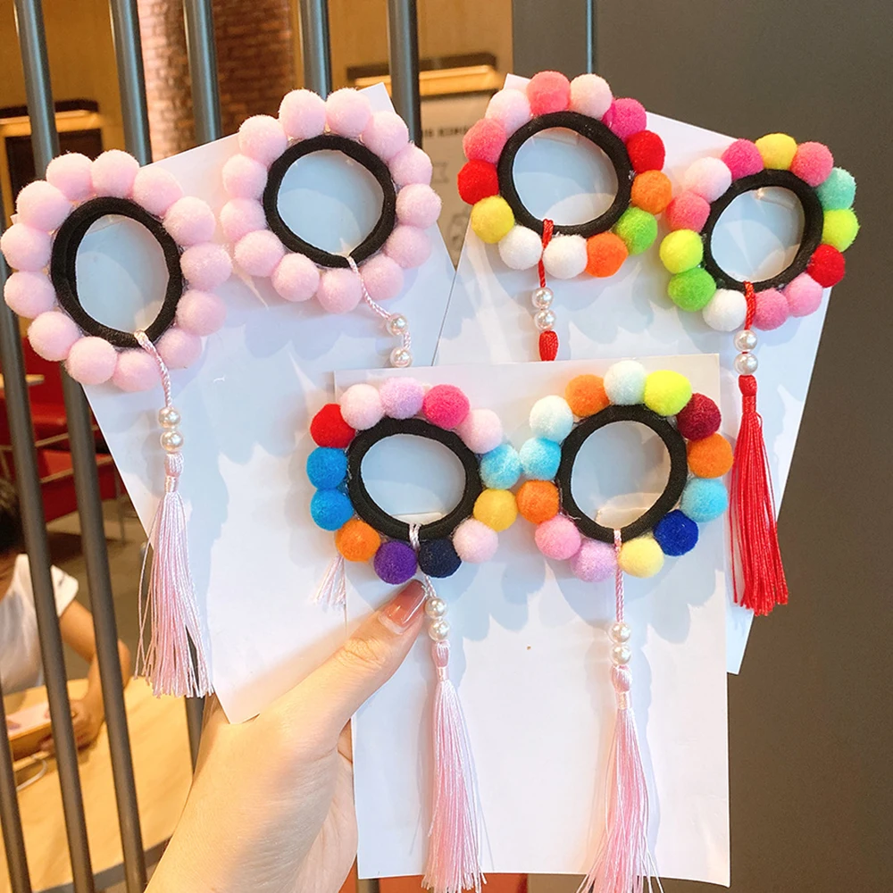 Hair Tie Children's Ball Head Jewelry Hair Accessories Color Tassel Girls Baby Princess Cute Rubber Band Headdress Little Girl
Hair Tie Children's Ball Head Jewelry Hair Accessories Color Tassel Girls Baby Princess Cute Rubber Band Headdress Little Girl