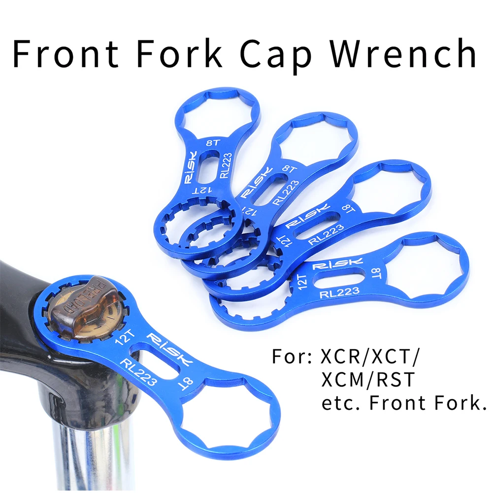 RISK Bicycle Front Fork Repair Tool For SR Suntour XCR/XCT/XCM/RST MTB Bike Front Fork Cap Wrench Disassembly Tools Aluminum
RISK Bicycle Front Fork Repair Tool For SR Suntour XCR/XCT/XCM/RST MTB Bike Front Fork Cap Wrench Disassembly Tools Aluminum