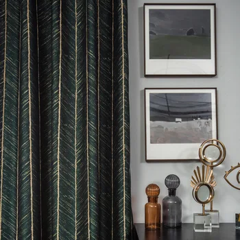 Nordic Light Luxury Golden Line Fishbone Pattern Jacquard Yarn-dyed Curtains for Living Room Bedroom Curtain Custom drapes
Nordic Light Luxury Golden Line Fishbone Pattern Jacquard Yarn-dyed Curtains for Living Room Bedroom Curtain Custom drapes
