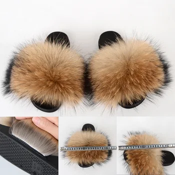 Fox Fur Slippers Raccoon Fur Slippers Sandals Slippers Non-Slip Sandals fur slides furry slippers
Fox Fur Slippers Raccoon Fur Slippers Sandals Slippers Non-Slip Sandals fur slides furry slippers