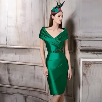 2018 V Neck Cap Sleeves robe de soiree Knee Length Short Pleats Party prom Gown vestido festa curto mother of the bride dresses
2018 V Neck Cap Sleeves robe de soiree Knee Length Short Pleats Party prom Gown vestido festa curto mother of the bride dresses