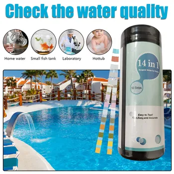 14 in 1 Water Quality Chemistry Test Strips Swimming Pool Test Paper Residual Chlorine PH Value Alkalinity Hardness Test Strip
14 in 1 Water Quality Chemistry Test Strips Swimming Pool Test Paper Residual Chlorine PH Value Alkalinity Hardness Test Strip