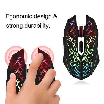 Wireless USB Optical Mice Gaming Mouse LED Backlit Rechargeable For PC Colorful Glare Desktop Notebook 2400DPI Laptop Accessorie
Wireless USB Optical Mice Gaming Mouse LED Backlit Rechargeable For PC Colorful Glare Desktop Notebook 2400DPI Laptop Accessorie