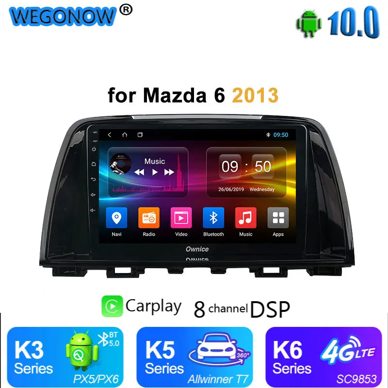 Автомобильный радиоприемник Ownice carplay Android 10 4 Гб + 64 ГБ 2Din GPS навигация 4G DSP 360