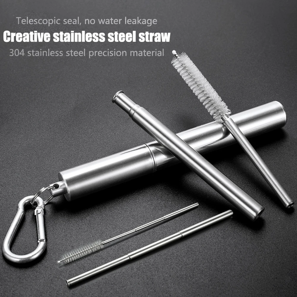 3pcs Party Reusable Drinking Straw With Brush Extendable Bar Straight Portable Stainless Steel Drinking Straw Set
3pcs Party Reusable Drinking Straw With Brush Extendable Bar Straight Portable Stainless Steel Drinking Straw Set