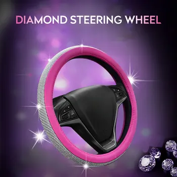 with Beautiful Rhinestones Steering Wheel Braid Steering Wheel Wrap Decoration Fashion Steering Wheel Cover for Auto
with Beautiful Rhinestones Steering Wheel Braid Steering Wheel Wrap Decoration Fashion Steering Wheel Cover for Auto