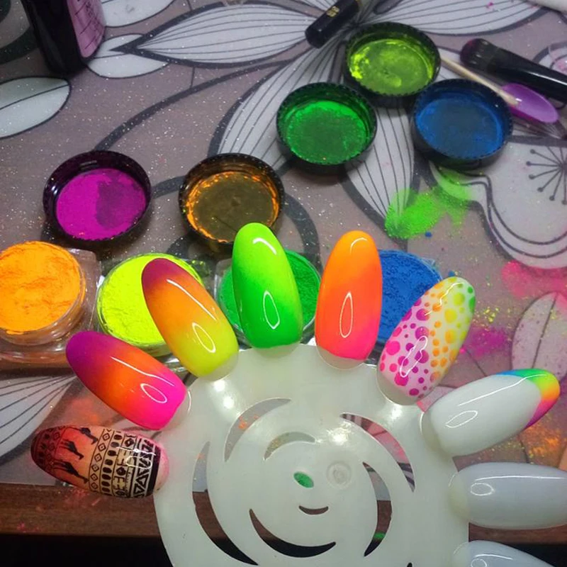 Fluorescent Pigment Powder Purple 8 Color Nail Glitter Set 1G Neon Powder For Nail Art Manicure Salon Design Bright Accessoires
Fluorescent Pigment Powder Purple 8 Color Nail Glitter Set 1G Neon Powder For Nail Art Manicure Salon Design Bright Accessoires