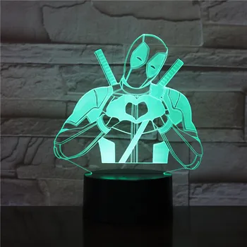 NEW Cute Marvel Superhero LOVE Deadpool 3D LED Night Light USB Desk Lamp Home Decor Christmas Boy Birthday Gifts Kid Toy 2421
NEW Cute Marvel Superhero LOVE Deadpool 3D LED Night Light USB Desk Lamp Home Decor Christmas Boy Birthday Gifts Kid Toy 2421