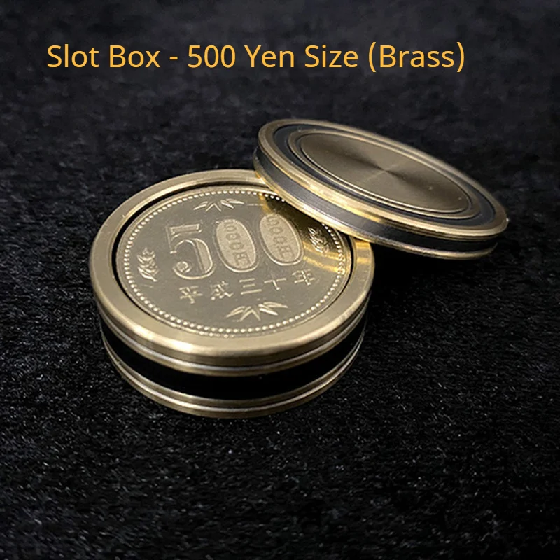 

Slot Box - 500 Yen Size (Brass) Magic Tricks Coin Appear Vanish Magia Magician Close Up Magic Illusion Gimmick Props Mentalism