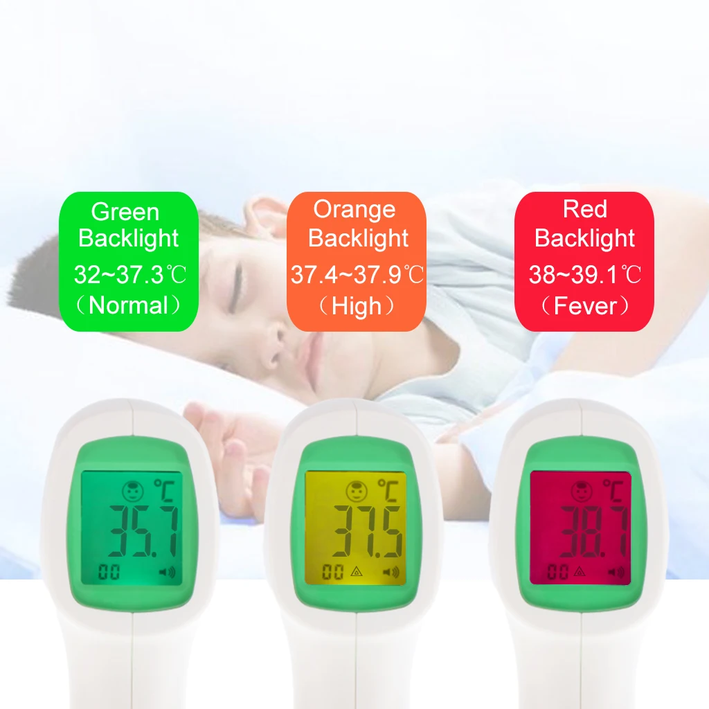 Non-contact Infrared Baby Thermometer Digital Forehead Body Thermometer 32-42 ℃ Non-contact Infrared Baby Thermometer Digital Forehead Body Thermometer 32-42 ℃