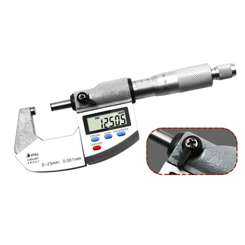 

0-25mm Spiral Micrometer Measurement Tool Digital Screen External Diameter Micrometer Waterproof Anti-Static Thickness Gauge 1pc