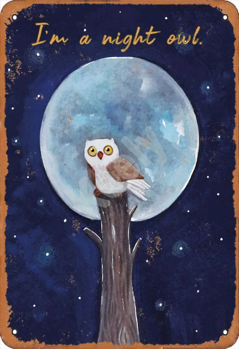 Keely I'm A Night Owl Metal Vintage Tin Sign Wall Decoration 12x8 inches for Cafe Coffee Bars Restaurants Pubs Man Cave
Keely I'm A Night Owl Metal Vintage Tin Sign Wall Decoration 12x8 inches for Cafe Coffee Bars Restaurants Pubs Man Cave