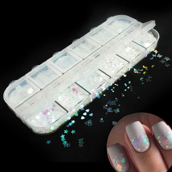 Holographic Nail Glitter AB Color Mix Star Round Heart Flakes Mermaid Mirror Irregular Paillette DIY Sequins Nail Art Decoration
Holographic Nail Glitter AB Color Mix Star Round Heart Flakes Mermaid Mirror Irregular Paillette DIY Sequins Nail Art Decoration