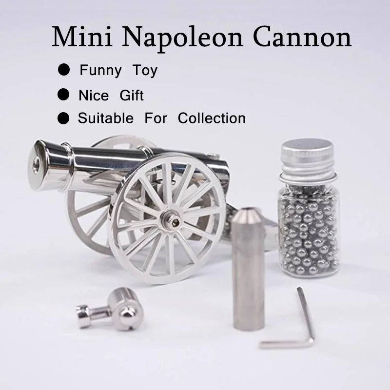 2 Size Stainless Steel Miniature Napoleon Cannon Metal Naval Desktop Model Artillery Kit for Collection Projectile Can Be Fired
2 Size Stainless Steel Miniature Napoleon Cannon Metal Naval Desktop Model Artillery Kit for Collection Projectile Can Be Fired