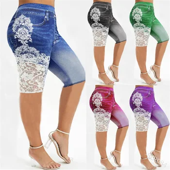 WEPBEL Lace Floral Flower Leggings Sexy Women Knee Length Leggings Denim-like Fabric Shorts Stretch Summer Fashion Casual
WEPBEL Lace Floral Flower Leggings Sexy Women Knee Length Leggings Denim-like Fabric Shorts Stretch Summer Fashion Casual