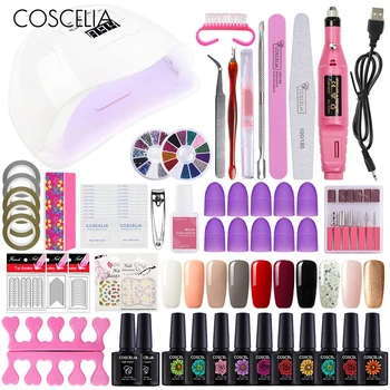 COSCELIA 10ml Gel Polish Manicure Set With Lamp Dryer Nail Tools Kit For UV Varnish Nails Art Decorations Nail Set
COSCELIA 10ml Gel Polish Manicure Set With Lamp Dryer Nail Tools Kit For UV Varnish Nails Art Decorations Nail Set