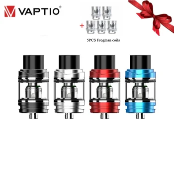 Original Vaptio Frogman C Tank 4ml Vape Atomizer 220W 4ohm Frogman W2 Coils Fit for Most Mainst 510 Box Mod Electronic Cigarette
Original Vaptio Frogman C Tank 4ml Vape Atomizer 220W 4ohm Frogman W2 Coils Fit for Most Mainst 510 Box Mod Electronic Cigarette