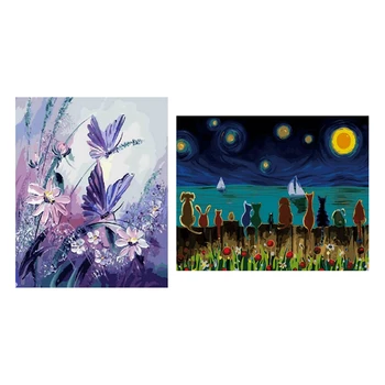 2 Set 16X20 Inch DIY Oil Painting Paint By Number Kit - 1 Set Animal Feelings & 1 Set Butterfly with Purple Flower
2 Set 16X20 Inch DIY Oil Painting Paint By Number Kit - 1 Set Animal Feelings & 1 Set Butterfly with Purple Flower