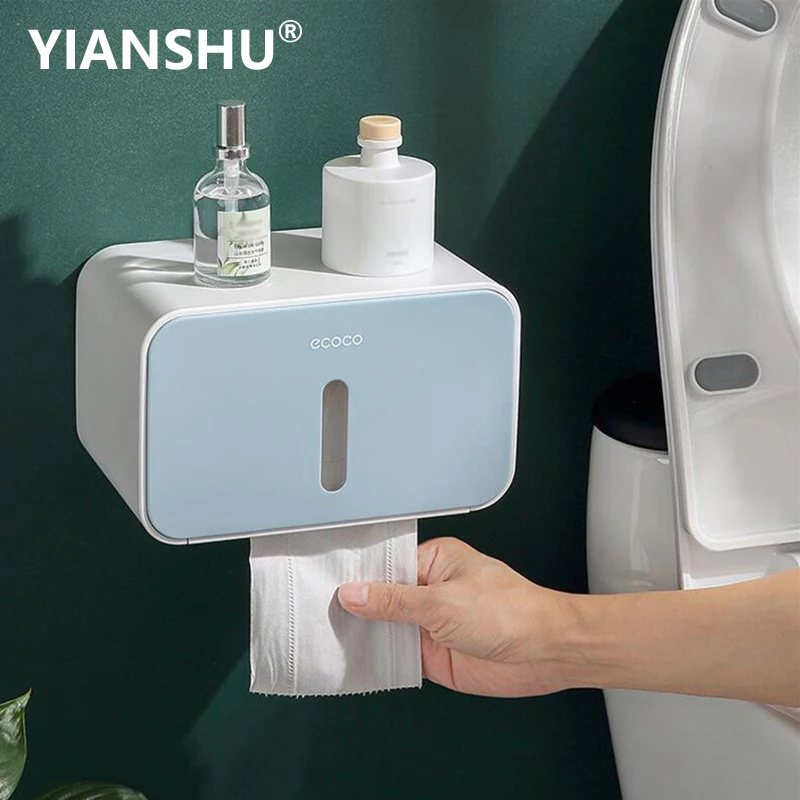 Bathroom Creative Wall Mounted Tissue Box Single Layer Perforated Free Waterproof Storage Box Toilet Multifunction Paper Holder
Bathroom Creative Wall Mounted Tissue Box Single Layer Perforated Free Waterproof Storage Box Toilet Multifunction Paper Holder