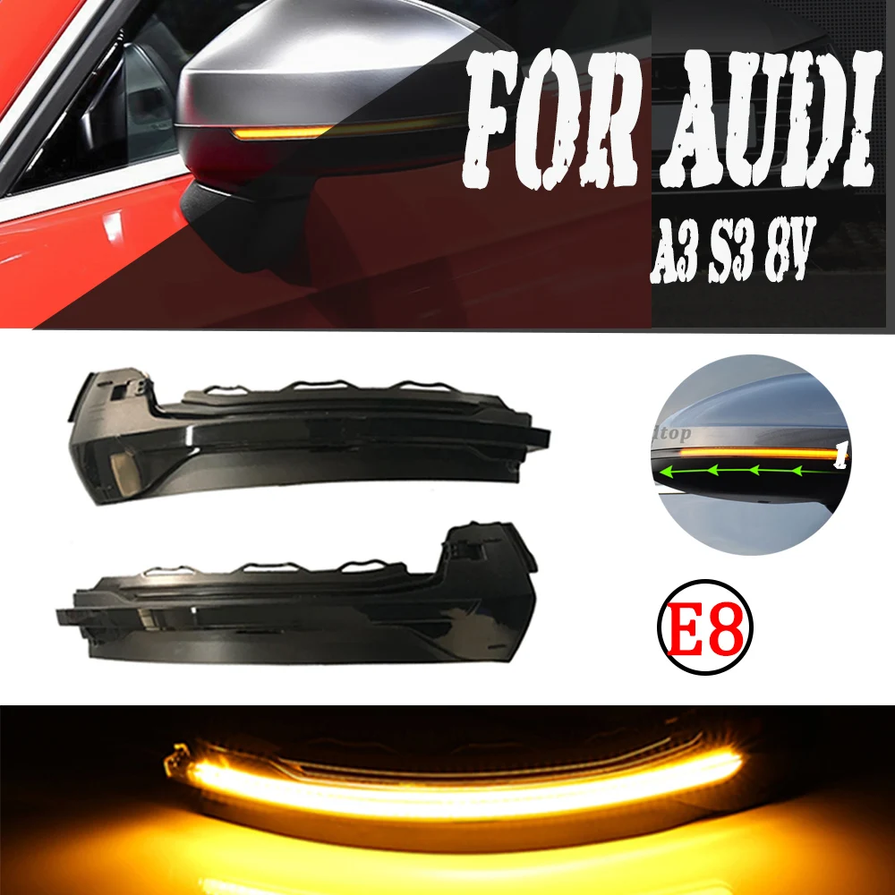 Dynamic Turn Signals Light Side Mirror Flowing LED Indicator Lamps For Audi A3 8V S3 RS3 2013-2018
Dynamic Turn Signals Light Side Mirror Flowing LED Indicator Lamps For Audi A3 8V S3 RS3 2013-2018