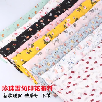 Printing Pearl Chiffon Fabric Floral Dress Fabric Summer Micro Penetration Hipster Drape Chiffon Apparel Fabrics
Printing Pearl Chiffon Fabric Floral Dress Fabric Summer Micro Penetration Hipster Drape Chiffon Apparel Fabrics