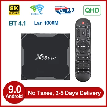 Android 9.0 TV Box X96 MAX PLUS Amlogic S905X3 Quad Core Smart TV-Box HD QHD 2.4/5.8G WiFi 8K Media Player X96Max Plus
Android 9.0 TV Box X96 MAX PLUS Amlogic S905X3 Quad Core Smart TV-Box HD QHD 2.4/5.8G WiFi 8K Media Player X96Max Plus