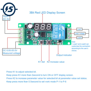 Battery Voltage Detector Voltage Switch Relay Controller Module DC 0.00V-55.0V Voltage Monitor LED Display Adjustable Work Mode
Battery Voltage Detector Voltage Switch Relay Controller Module DC 0.00V-55.0V Voltage Monitor LED Display Adjustable Work Mode
