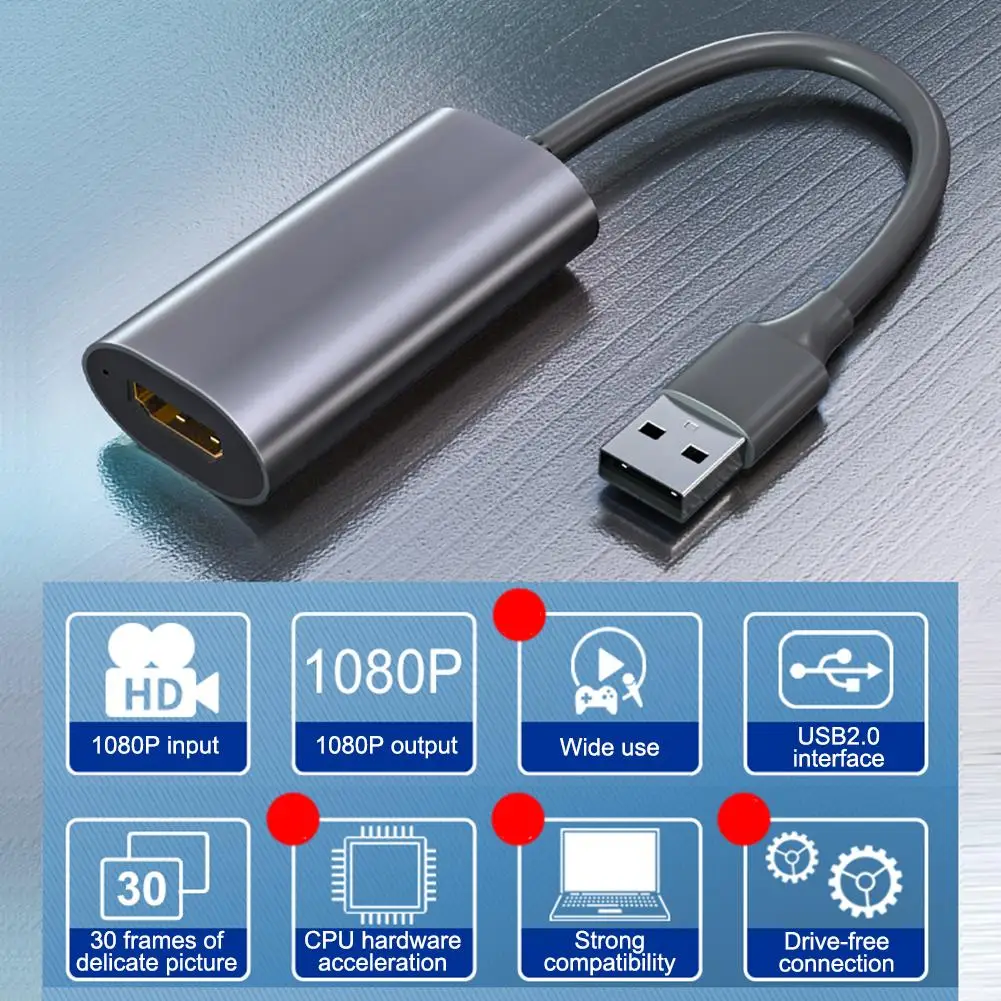 Video Capture Card Plug And Play Convenient Compact HD 1080P HDMI To USB 2.0 Game Capture Card Grabber For Youtube Live Stream
Video Capture Card Plug And Play Convenient Compact HD 1080P HDMI To USB 2.0 Game Capture Card Grabber For Youtube Live Stream