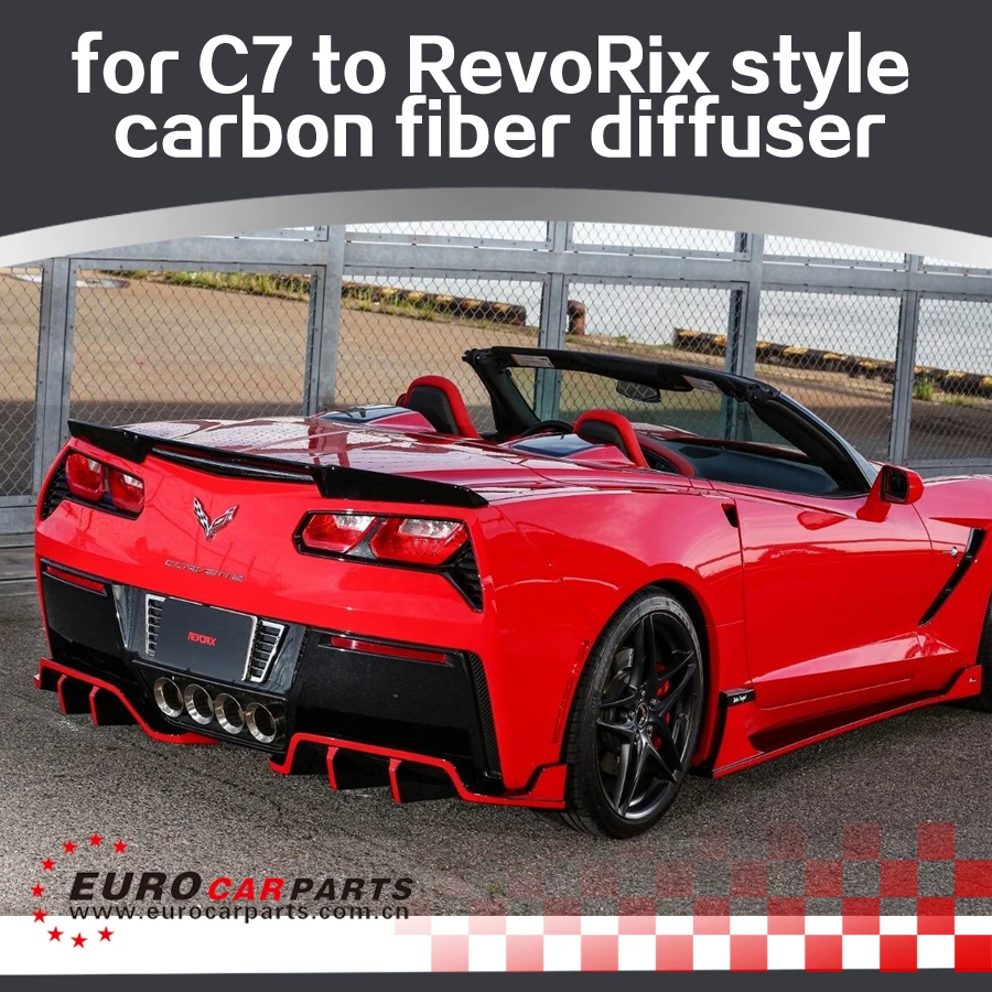 C7 диффузор из углеродного волокна подходит для Corvette RevoRix style задний 2 шт. в