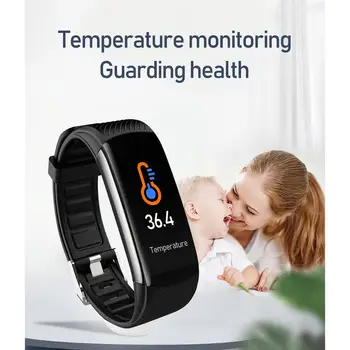Temperature Monitor Bracelet Bluetooth Heart Rate Temp Wearable Blood Pressure Monitoring Smart Watch Wristband For IOS Android
Temperature Monitor Bracelet Bluetooth Heart Rate Temp Wearable Blood Pressure Monitoring Smart Watch Wristband For IOS Android