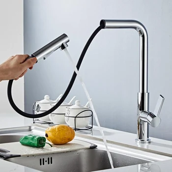 Silver Single Handle Pull Out chrome Kitchen Faucet Sink Mixer Tap Swivel Spout Sink Faucet Swivel Copper Kitchen Faucets tap
Silver Single Handle Pull Out chrome Kitchen Faucet Sink Mixer Tap Swivel Spout Sink Faucet Swivel Copper Kitchen Faucets tap