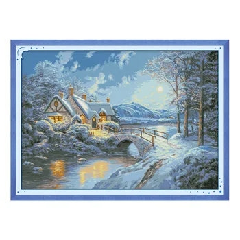 Homeland Winter Scenery Cross Stitch Kits Patterns Embroidery Sets 14CT Printed Fabric Needlework 11CT Handmade Home Decorations
Homeland Winter Scenery Cross Stitch Kits Patterns Embroidery Sets 14CT Printed Fabric Needlework 11CT Handmade Home Decorations