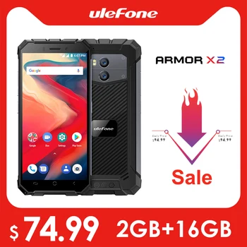 Ulefone Armor X2 Waterproof IP68 3G Smartphone 5.5" HD Quad Core Android 8.1 2GB+16GB NFC Face ID 5500mAh Dual Cam Mobile Phone
Ulefone Armor X2 Waterproof IP68 3G Smartphone 5.5" HD Quad Core Android 8.1 2GB+16GB NFC Face ID 5500mAh Dual Cam Mobile Phone