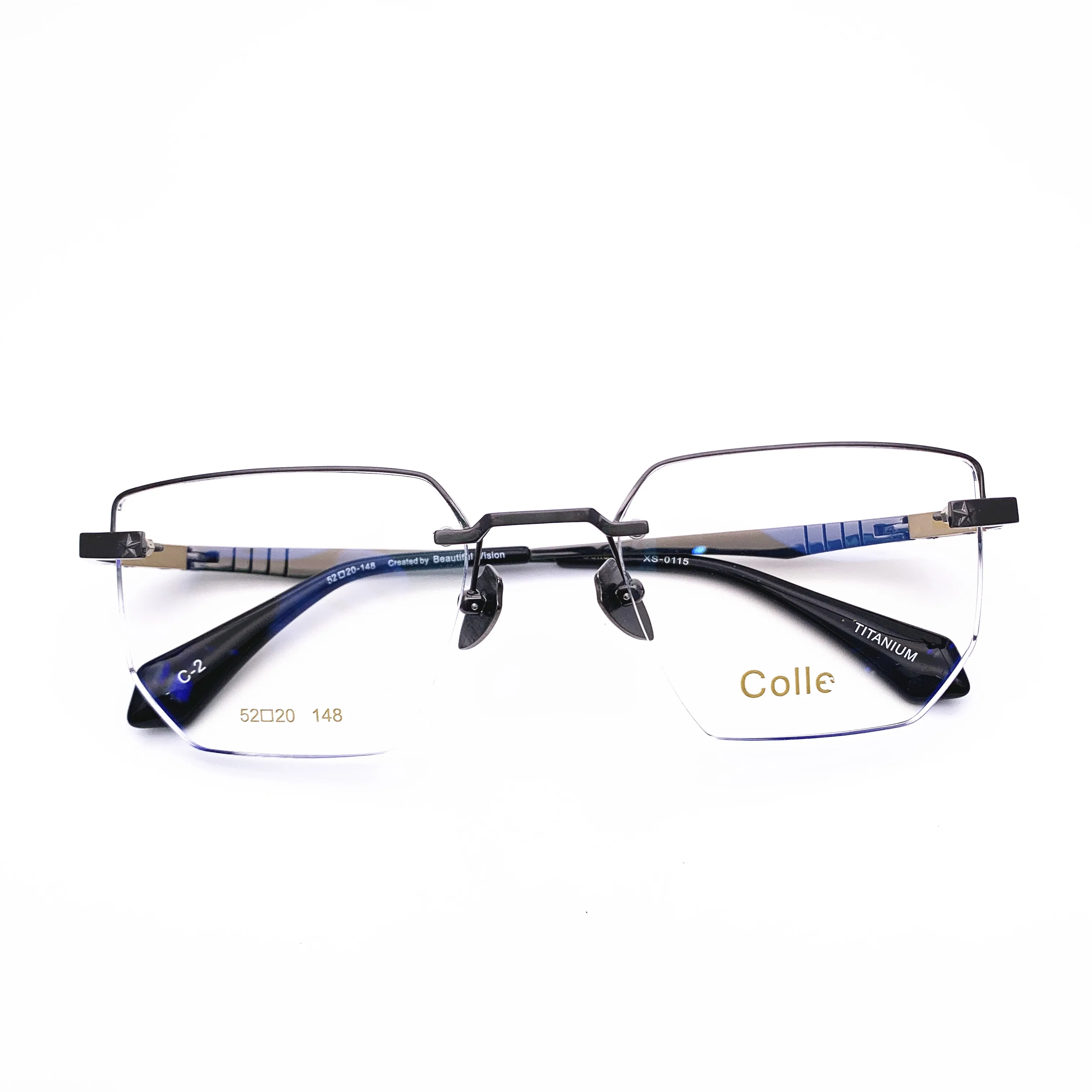 Belight Optical Special Design Titanium Half Rimless Frame Men Prescription Semi Eyeglasses Retro Optical Eyewear XS-0115
Belight Optical Special Design Titanium Half Rimless Frame Men Prescription Semi Eyeglasses Retro Optical Eyewear XS-0115