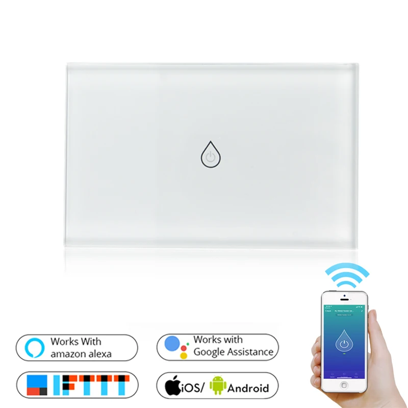 WiFi Smart Boiler Switch Water Heater Smart Life Tuya APP Remote Control Amazon Alexa Echo Google Home Voice Control Glass Panel
WiFi Smart Boiler Switch Water Heater Smart Life Tuya APP Remote Control Amazon Alexa Echo Google Home Voice Control Glass Panel