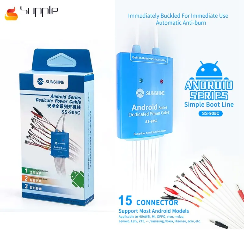 For most Android phones SS-905C Android Power Supply Test Cable DC Power Control Test Cable for Samsung Huawei Boot Up Line
For most Android phones SS-905C Android Power Supply Test Cable DC Power Control Test Cable for Samsung Huawei Boot Up Line