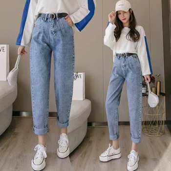 Spring new female loose jeans show thin straight radish torre harlan wind restoring ancient ways chic trousers 2020
Spring new female loose jeans show thin straight radish torre harlan wind restoring ancient ways chic trousers 2020