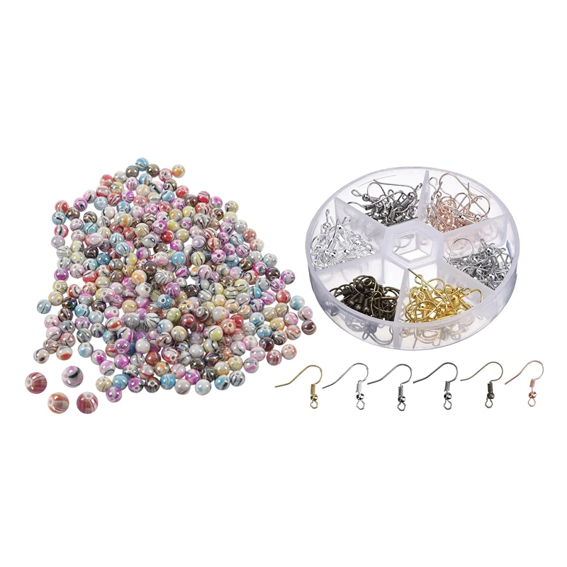 420 Pcs Jewellery Making DIY Crafts: 120 Pcs/Box Earring Hooks Ear Wires Fish Hook with Storage Case & 300 Pcs Mixed Acrylic Bal
420 Pcs Jewellery Making DIY Crafts: 120 Pcs/Box Earring Hooks Ear Wires Fish Hook with Storage Case & 300 Pcs Mixed Acrylic Bal