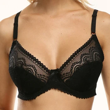Women's Full Coverage Underwire Non Padded Lace Sheer Minimizer Bra B/C Cups Ultra-thin Double-breasted Lace Underwear
Women's Full Coverage Underwire Non Padded Lace Sheer Minimizer Bra B/C Cups Ultra-thin Double-breasted Lace Underwear