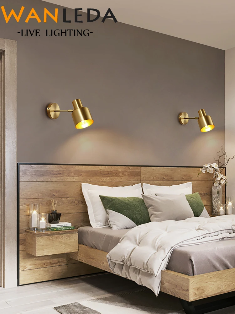 Nordic wall lamp copper living room bedroom bedside lamp American modern minimalist creative aisle bathroom mirror headlights
Nordic wall lamp copper living room bedroom bedside lamp American modern minimalist creative aisle bathroom mirror headlights