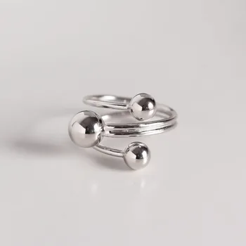 Metal Ball Ring Real 925 Sterling Silver White Gold Polished Round Ring Adjustable Women Wedding Ring Korean 925 Silver Jewelry
Metal Ball Ring Real 925 Sterling Silver White Gold Polished Round Ring Adjustable Women Wedding Ring Korean 925 Silver Jewelry
