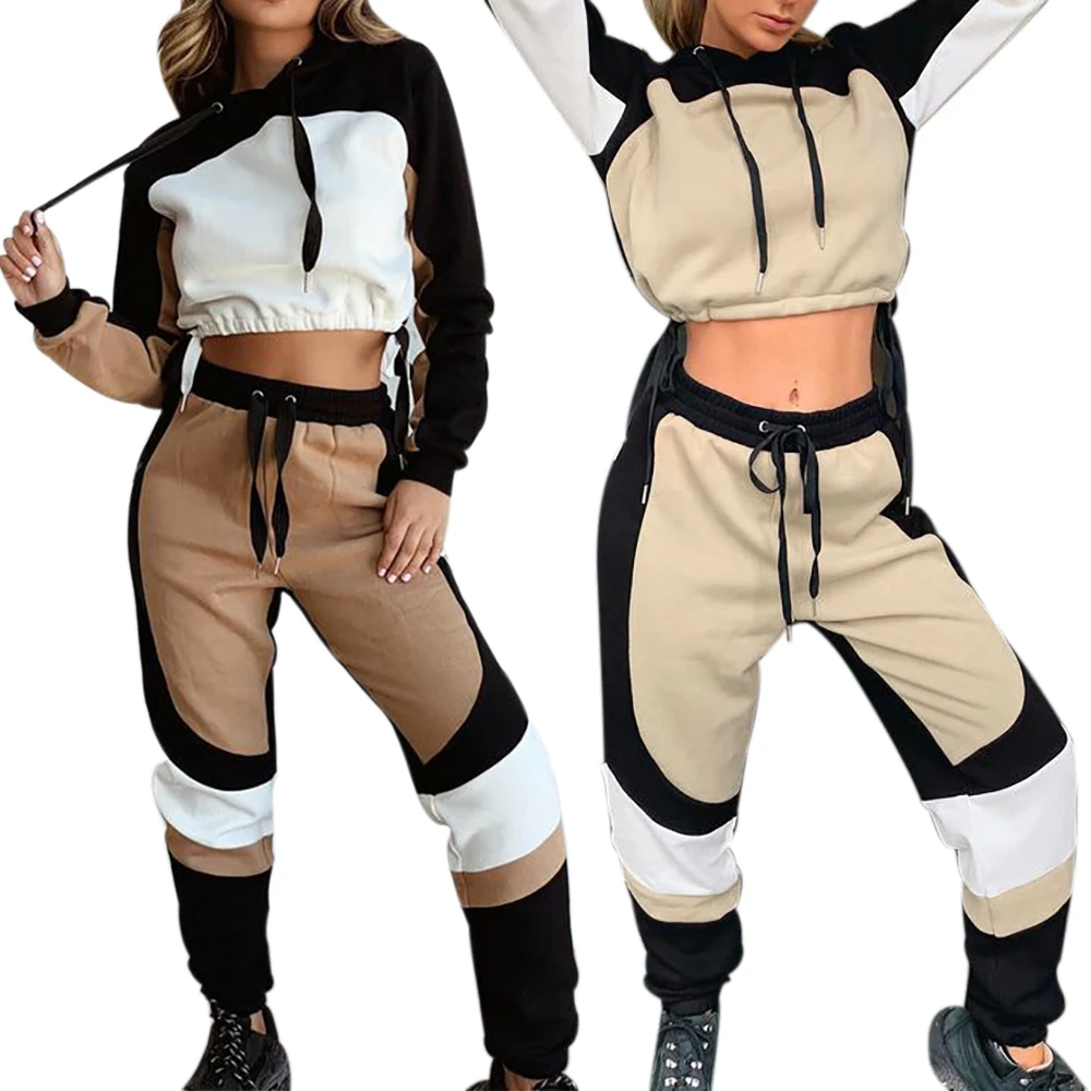 2 Piece Set Ladies Tracksuits Casual Drawstring Splice Mesh Sweatshirt Hooded Sport Tops+Long Pants Jogger Set Sweatsuit Female
2 Piece Set Ladies Tracksuits Casual Drawstring Splice Mesh Sweatshirt Hooded Sport Tops+Long Pants Jogger Set Sweatsuit Female