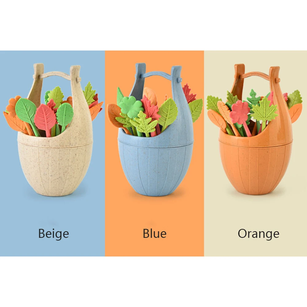 16Pcs Nordic Style Wheat Straw Barrel Leaves Fruit Fork Lunch Cake Dessert Sandwich Picks Skewers Toothpick Wedding Party Deco
16Pcs Nordic Style Wheat Straw Barrel Leaves Fruit Fork Lunch Cake Dessert Sandwich Picks Skewers Toothpick Wedding Party Deco