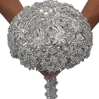 European Wedding Bouquet Crystal Sparkle With Pearls Artificial Bridal Wedding Brooch Bouquet Silver Jeweled Wedding FlowerLF767
European Wedding Bouquet Crystal Sparkle With Pearls Artificial Bridal Wedding Brooch Bouquet Silver Jeweled Wedding FlowerLF767
