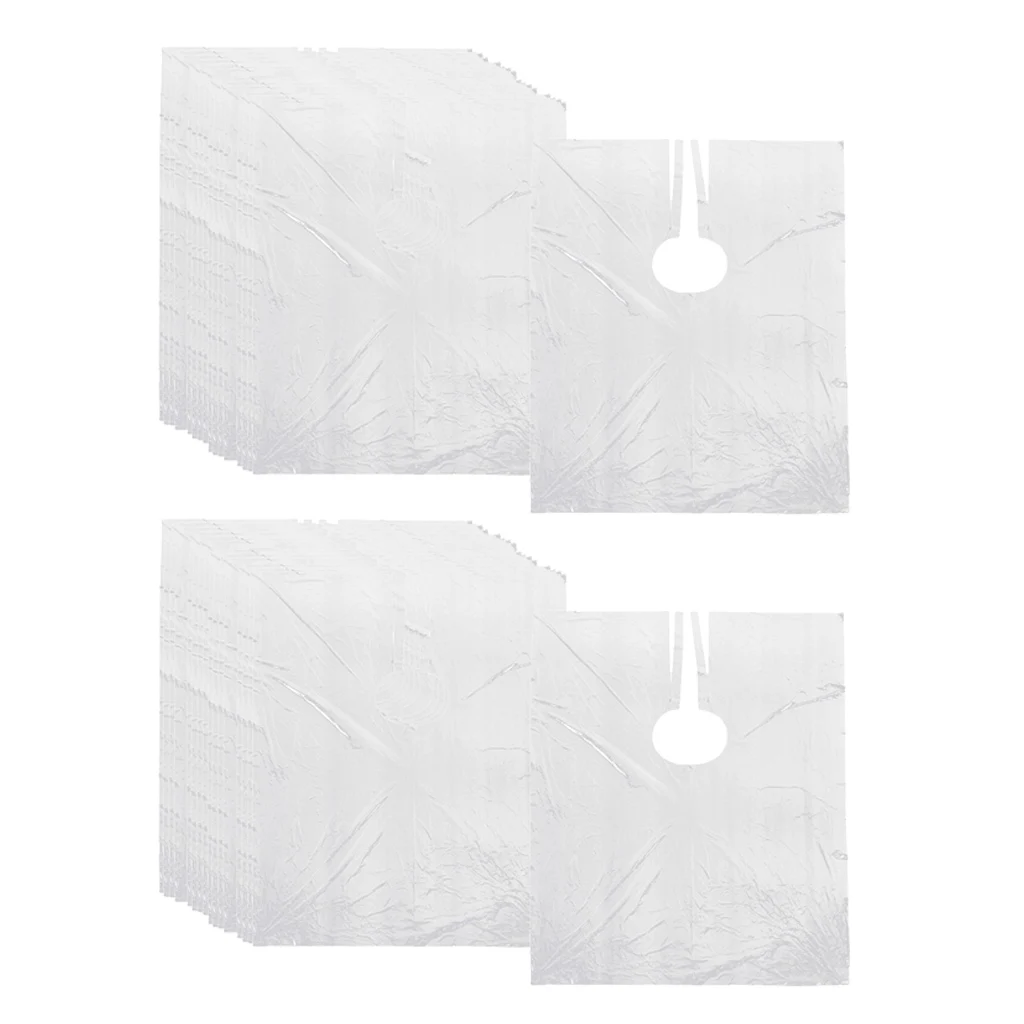 100x PE Disposable Hair Cutting Cape Gown Stylist Barber Capes Gowns Hairdressing Capes Apron Barber Caps Cloth 64x84cm 100x PE Disposable Hair Cutting Cape Gown Stylist Barber Capes Gowns Hairdressing Capes Apron Barber Caps Cloth 64x84cm
