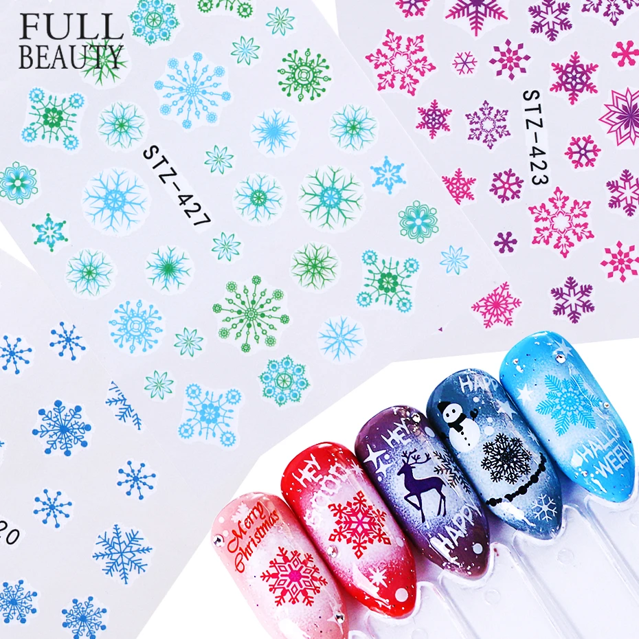 Exquisite Xmas Snowflakes Stickers For Nails Winter Snowman Sliders For Nails Transfer Decals Nail Art Manicure CHSTZ419-439-1
Exquisite Xmas Snowflakes Stickers For Nails Winter Snowman Sliders For Nails Transfer Decals Nail Art Manicure CHSTZ419-439-1