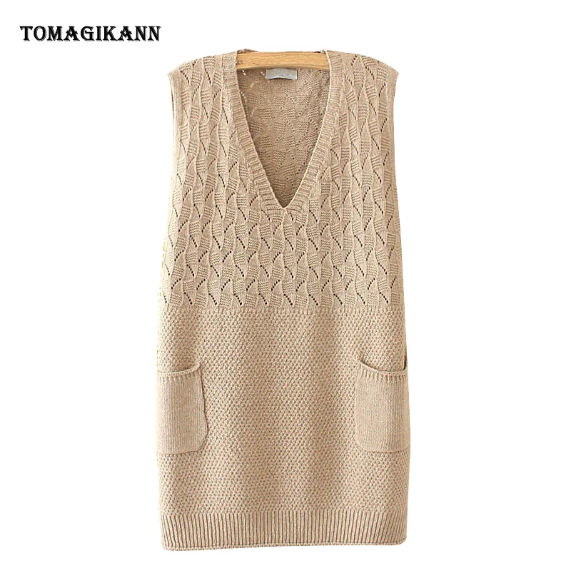 Knitted Vest Sleeveless Hollow Out Pockets Sweater Waistcoat Plus Size Pullover Outwear
Knitted Vest Sleeveless Hollow Out Pockets Sweater Waistcoat Plus Size Pullover Outwear
