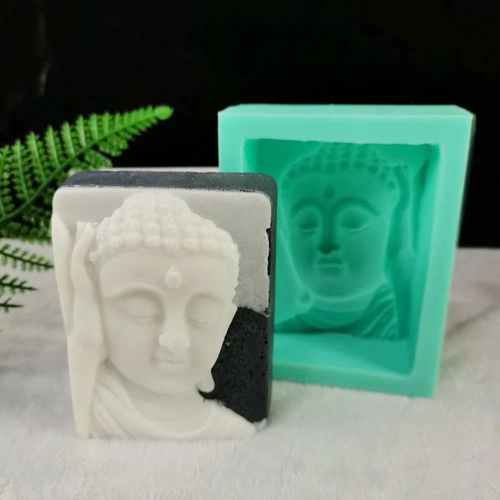 

3D Buddha Shape Soap Bar Silicone Mold Resin Mould DIY Aromatherarpy Household Decoration Craft Molds Tools